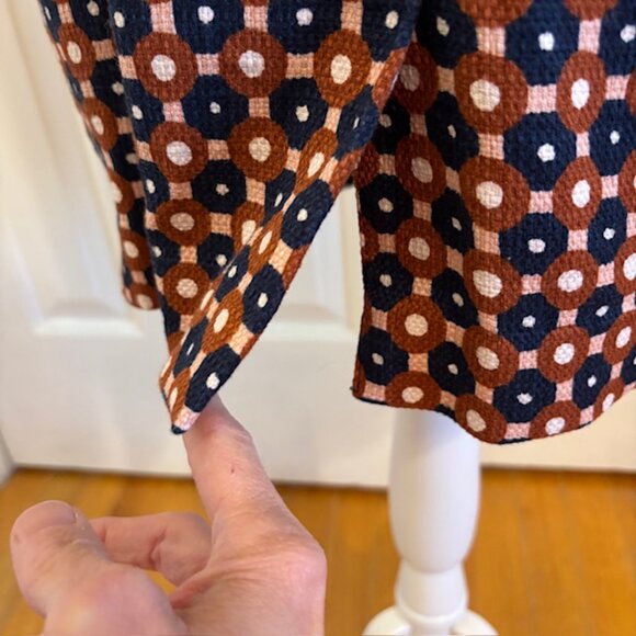 Boden Martha Seamed Retro Geometric Print Sheath Dress Size 6P - Picture 10 of 12